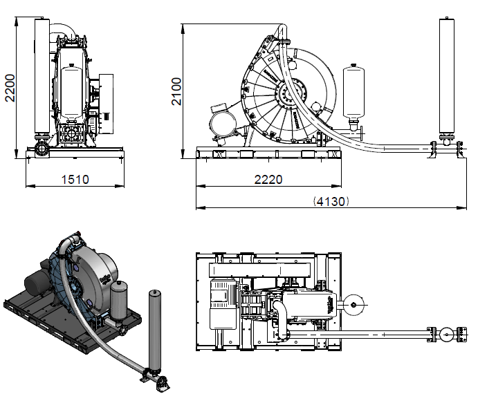 Wymiary pompy Rotho SR1